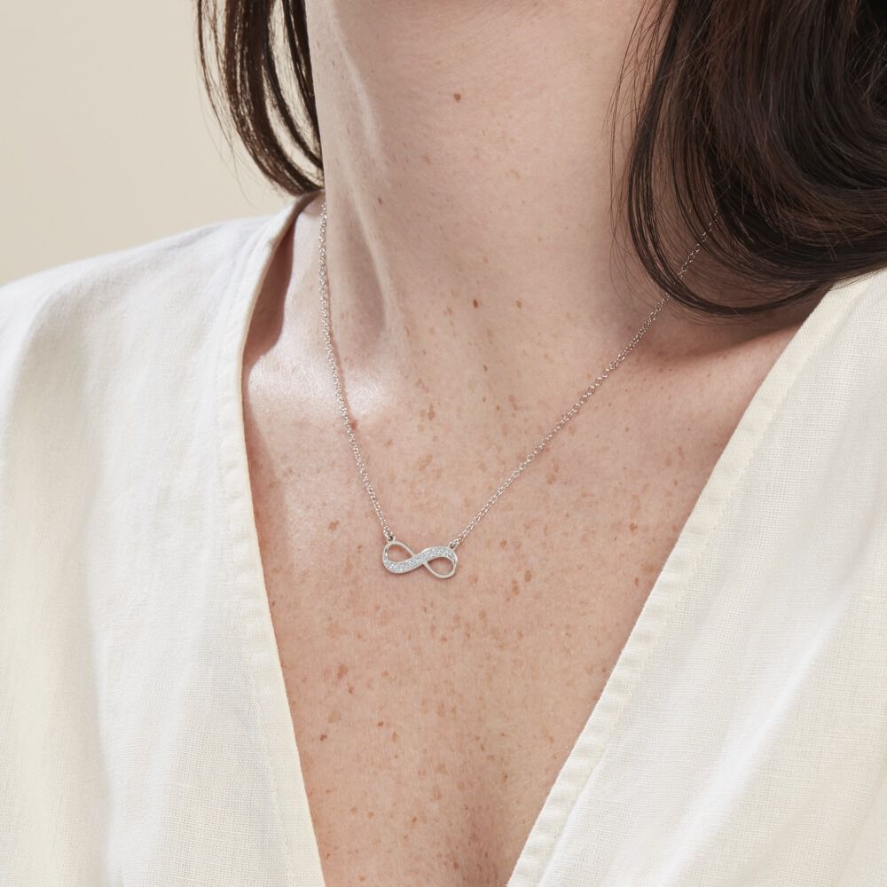 Collier Zelma Argent Blanc - Colliers Femme | Marc Orian