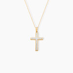 Pendentif Benny Croix Ciselee Or Bicolore - Pendentifs Famille | Marc Orian