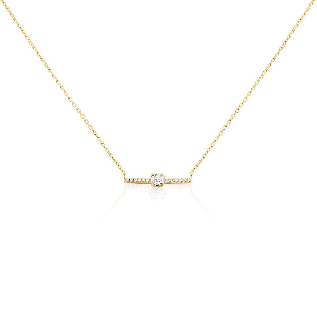Collier Fergie Plaqu&eacute; Or Jaune Oxyde De Zirconium - Colliers ras du cou Femme | Marc Orian