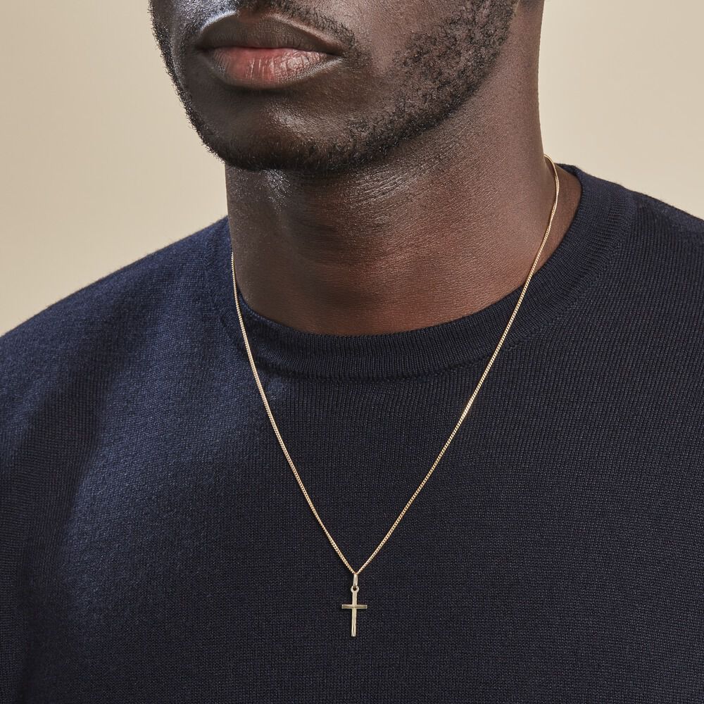Pendentif Bathilde Croix Striee Or Jaune - Pendentifs Unisex | Marc Orian