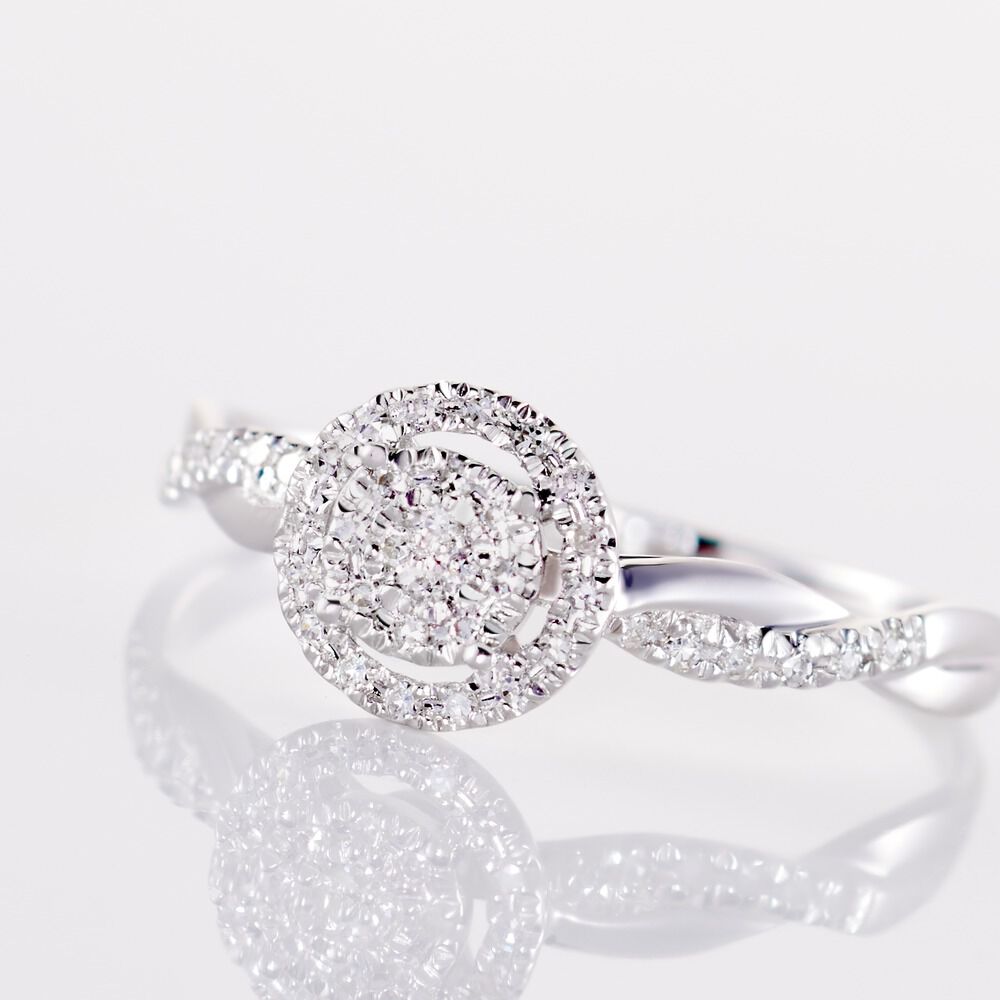 Bague Or Blanc Vesunna Diamants - Parures de mariage Femme | Marc Orian