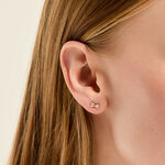 Boucles D'Oreilles Puces Elara Argent Dor&eacute; A L'Or 750/1000 Oxyde De Zirconium - Puces Femme | Marc Orian