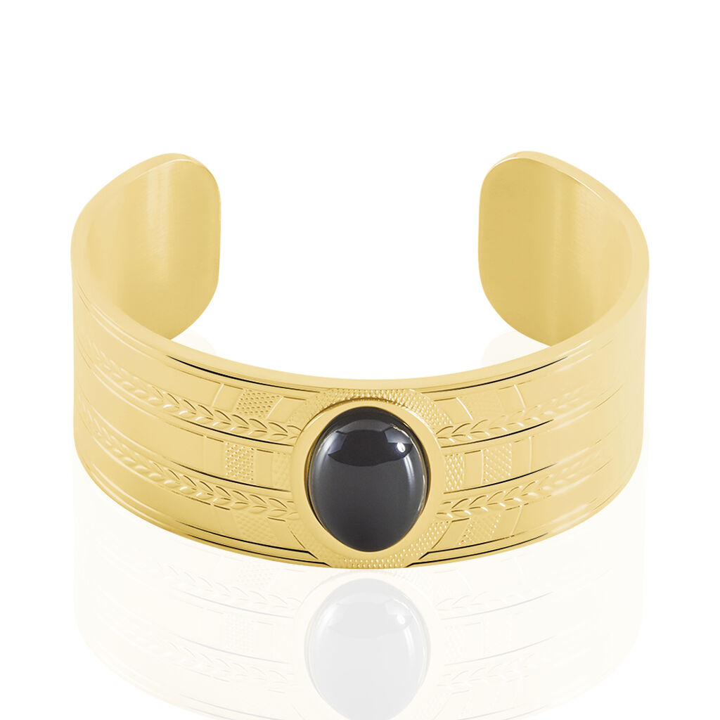 Bracelet Jonc Imagine Segolene Acier Jaune Pierre De Synthese - Bracelets joncs Femme | Marc Orian