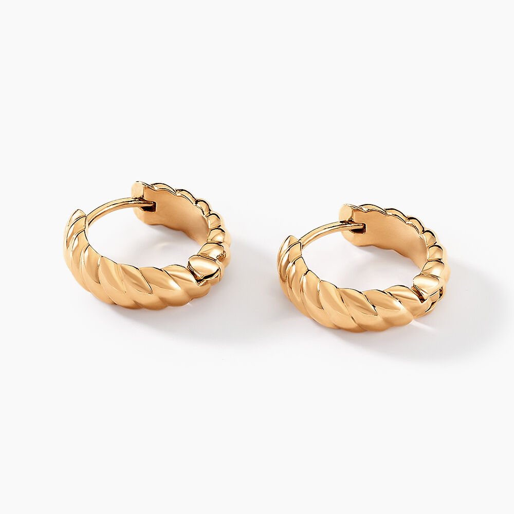 Cr&eacute;oles Thia Plaqu&eacute; Or Dor&eacute; - Cr&eacute;oles Femme | Marc Orian