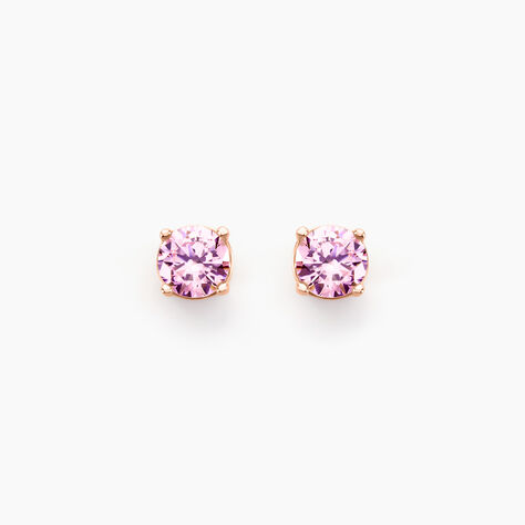 Boucles D'oreilles Puces Rio Argent Rose Oxyde - Puces Femme | Marc Orian