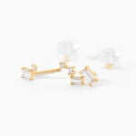 Boucles D'Oreillesucles D'Oreilles D&eacute;pareill&eacute;es Loanne Or Jaune Oxyde De Zirconium - Boucles d'oreilles ete Femme | Marc Orian