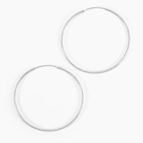 Créoles Argent Blanc Agathe - Grosses créoles Femme | Marc Orian