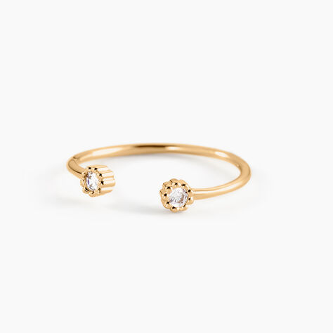 Bague &eacute;clat Perl&eacute; Plaqu&eacute; Or Oxyde De Zirconium - Bijoux fantaisie Femme | Marc Orian