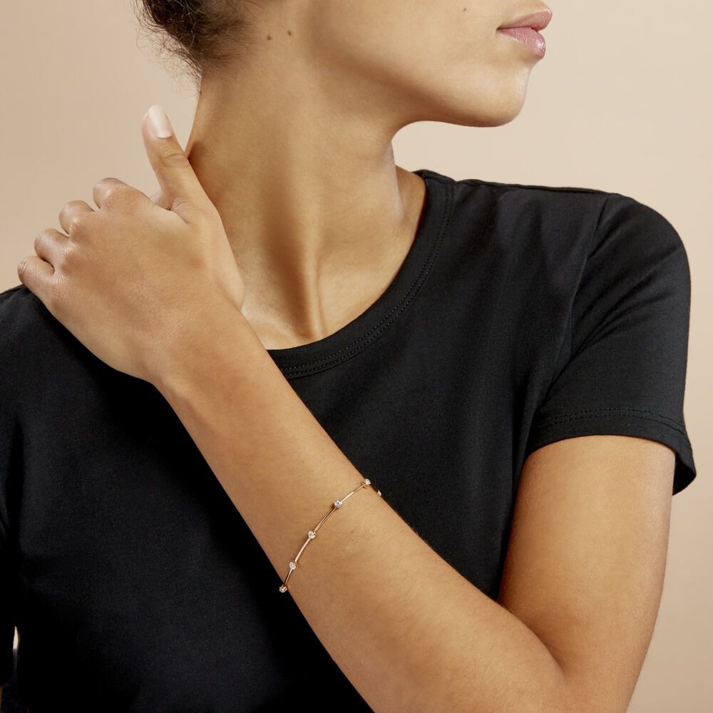 Bracelet Kaelig Plaqué Or Jaune Oxyde De Zirconium - Bracelets chaînes Femme | Marc Orian