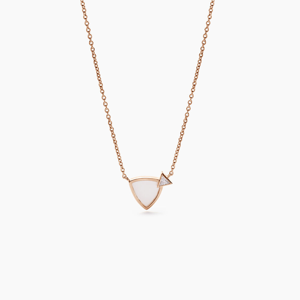 Collier Muse Argent Rose Nacre Oxyde De Zirconium - Colliers avec pierres Femme | Marc Orian