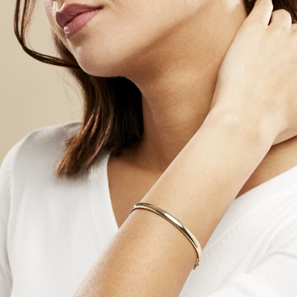 Bracelet Jonc Yuriy Fil Flexible Or Jaune - Bracelets joncs Femme | Marc Orian
