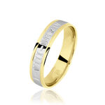 Alliance Romaine Ruban Plat Or Bicolore - Alliances duo Unisex | Marc Orian