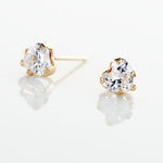 Boucles D'oreilles Puces Daria Coeur Or Jaune Oxyde - Puces Femme | Marc Orian