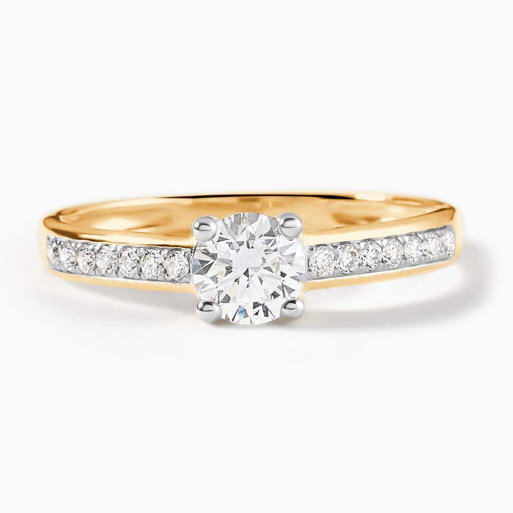 Solitaire Sosanna Ld Or Jaune Diamant Synthetique Blanc - Parures de mariage Femme | Marc Orian