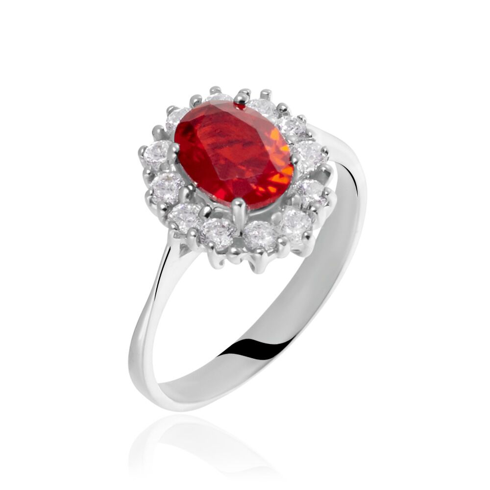 Bague Perez 2 Argent Blanc Oxyde De Zirconium - Solitaires Femme | Marc Orian