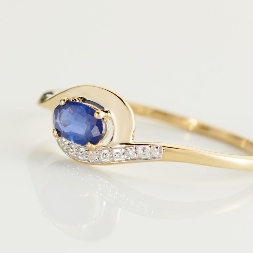 Bague Emotion Or Jaune Saphir Diamant - Bagues vintage Femme | Marc Orian
