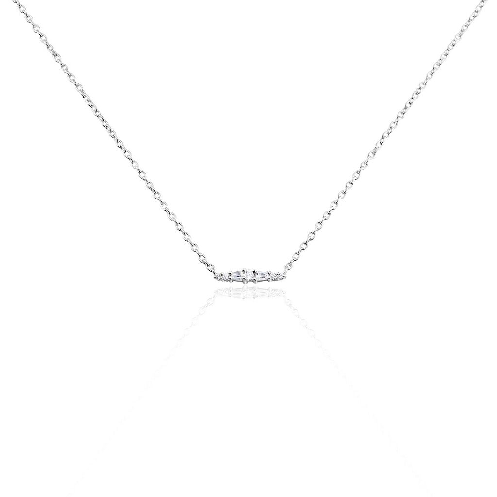 Collier Adriaan Argent Blanc Oxyde De Zirconium - Colliers avec pierres Femme | Marc Orian