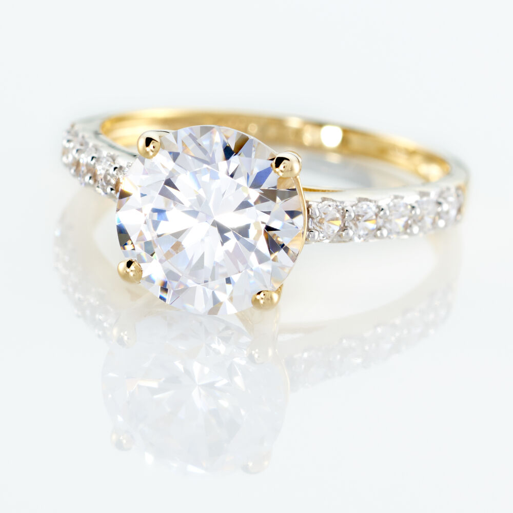 Bague Solitaire Terese Or Jaune Oxyde De Zirconium - Solitaires Femme | Marc Orian
