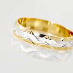 Alliance Clotilde Ruban Plat Or Bicolore - Alliances duo Unisex | Marc Orian