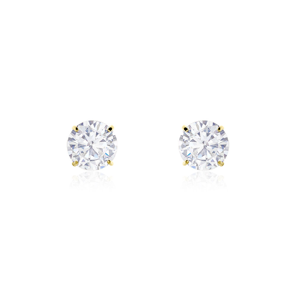 Boucles D'oreilles Puces Or Jaune Katherina Oxyde De Zirconium - Puces Femme | Marc Orian
