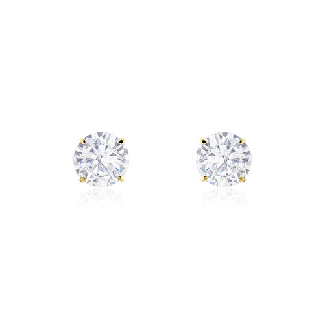 Boucles D'oreilles Puces Or Jaune Katherina Oxyde De Zirconium - Puces Femme | Marc Orian