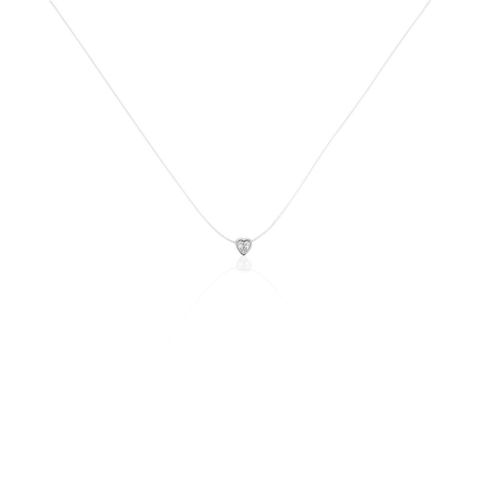 Collier Nylon Argent Blanc Oxyde - Colliers avec pierres Femme | Marc Orian