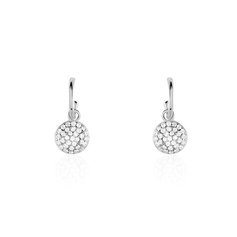 Cr&eacute;ole Unitaire Argent Blanc Donelle Oxyde De Zirconium - Piercings d'oreilles Femme | Marc Orian