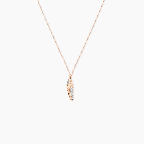 Collier Clodie Or Rose Diamant - Colliers avec pierres Femme | Marc Orian