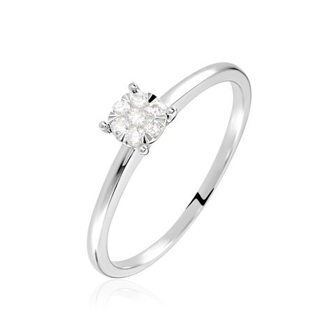 Bague Solitaire Or Blanc Dream Diamants - Parures de mariage Femme | Marc Orian