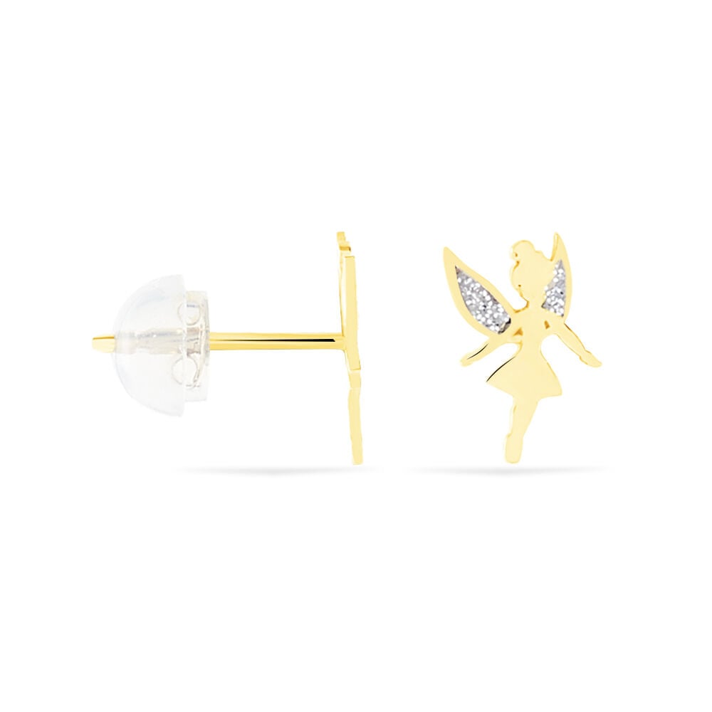 Boucles D'oreilles Puces Phillie Or Jaune - Puces Enfant | Marc Orian