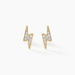 Boucles D'oreilles Puces Aurore Acier Dor&eacute; Cristal - Puces Femme | Marc Orian