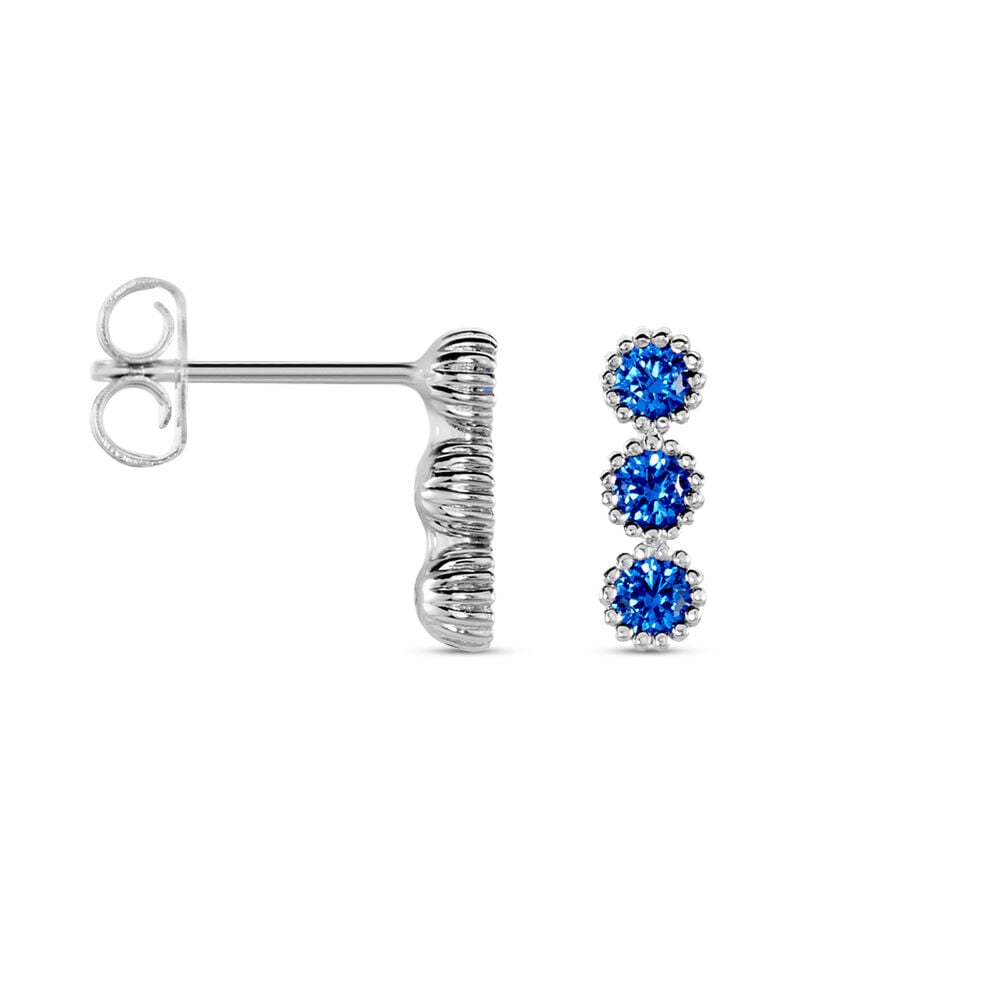 Boucles D'oreilles Puces Kasey Argent Blanc Oxyde De Zirconium - Puces Femme | Marc Orian