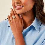 Bague Ria Acier Jaune Aventurine - Bijoux fantaisie Femme | Marc Orian