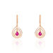 Boucles D'oreilles Pendantes Louise Or Rose Saphir Et Diamant - Pendantes Femme | Marc Orian