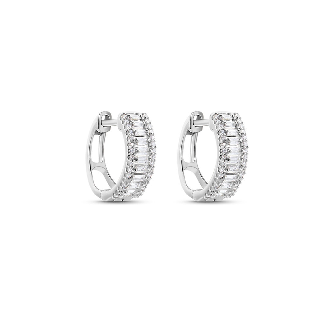 Créoles Or Blanc Collection 1986 Diamants - Boucles d'oreilles pierres précieuses Femme | Marc Orian