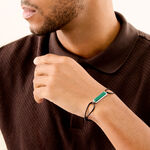 Bracelet Leandre Argent Blanc Malachite - Bracelets cordons Homme | Marc Orian