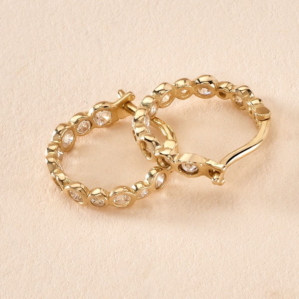 Créoles Lennon Or Jaune Oxyde De Zirconium - Créoles Femme | Marc Orian