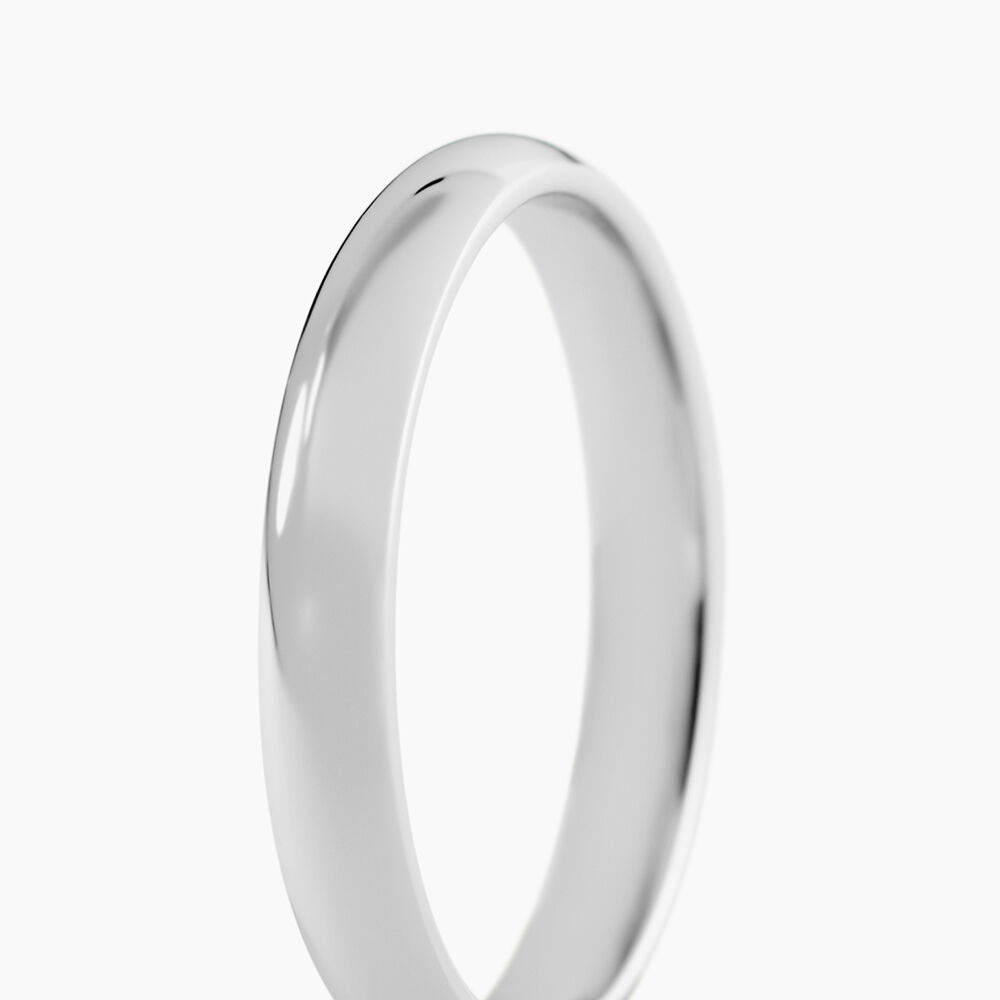 Alliance Isaac Demi Jonc Confort Or Blanc - Alliances personnalis&eacute;es Famille | Marc Orian