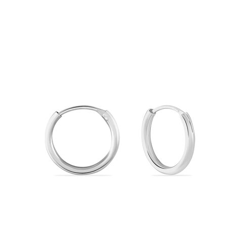 Créoles Argent Blanc Olympia - Boucles d'oreilles Créoles Femme | Marc Orian