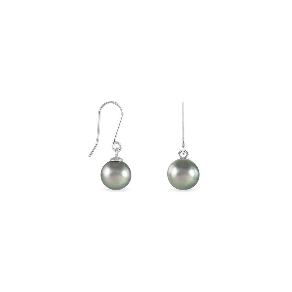 Boucles D'oreilles Pendantes Elitivae Or Blanc Perle De Tahiti - Pendantes Femme | Marc Orian