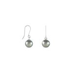 Boucles D'oreilles Pendantes Elitivae Or Blanc Perle De Tahiti - Boucles d'oreilles mariage Femme | Marc Orian