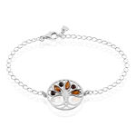 Bracelet Argent Blanc Odaya Ambre - Bracelets cha&icirc;nes Femme | Marc Orian