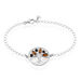 Bracelet Argent Blanc Odaya Ambre