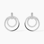 Boucles D'oreilles Pendantes Silvana Argent Blanc Oxyde De Zirconium - Pendantes Femme | Marc Orian