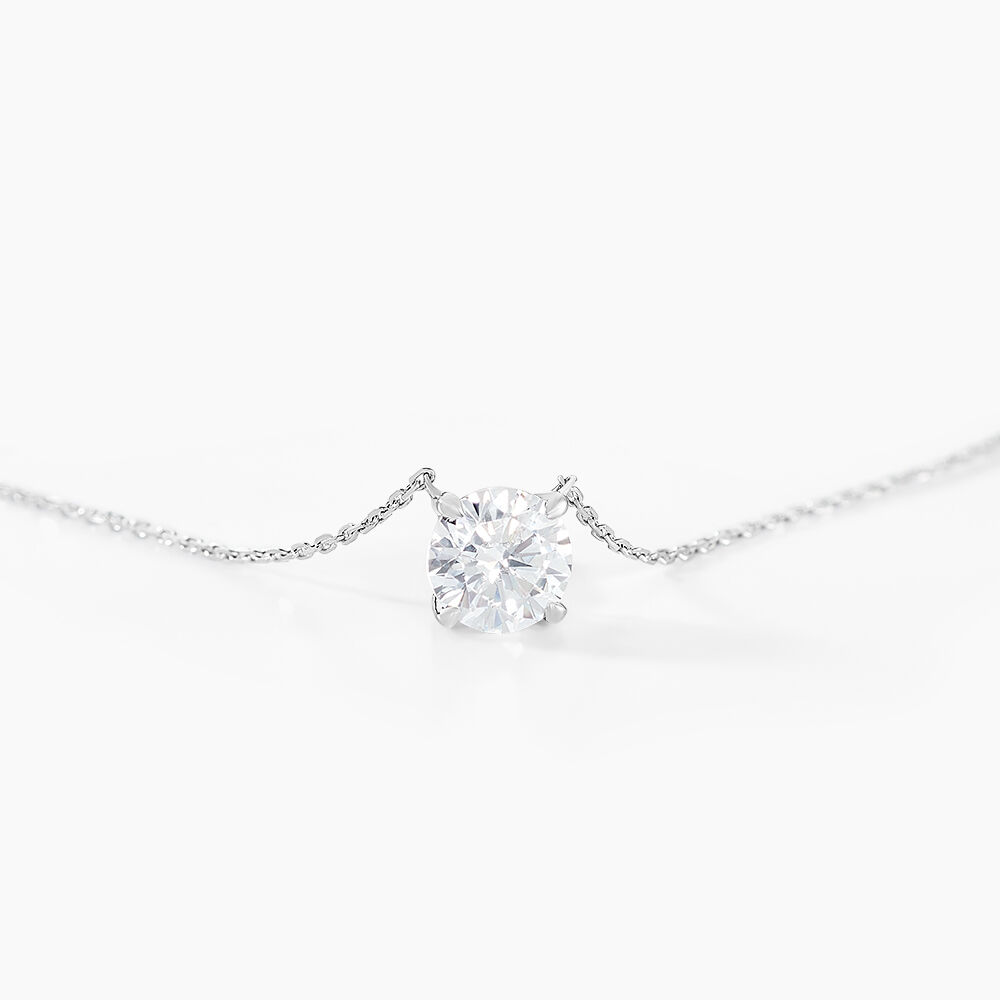 Collier Ponama Or Blanc Oxyde De Zirconium - Colliers avec pierres Femme | Marc Orian