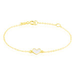 Bracelet Amaryllis Coeur Or Jaune Nacre - Bracelets cha&icirc;nes Enfant | Marc Orian