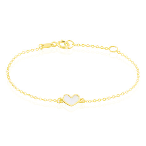 Bracelet Amaryllis Coeur Or Jaune Nacre - Bracelets cha&icirc;nes Enfant | Marc Orian