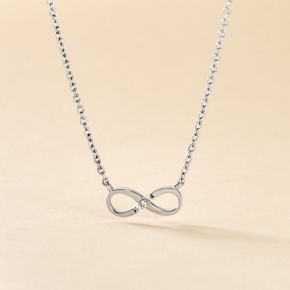 Collier Nohemi Argent Blanc Oxyde De Zirconium - Colliers avec pierres Femme | Marc Orian