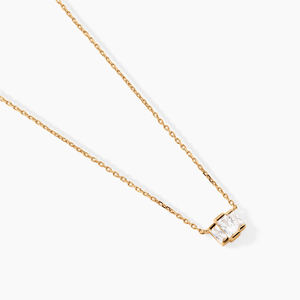 Collier Valentyne Plaque Or Jaune Oxyde De Zirconium - Colliers avec pierres Femme | Marc Orian