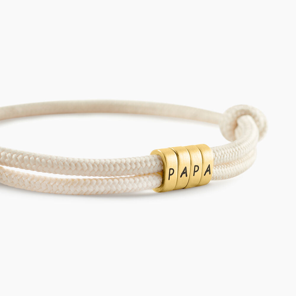 Bracelet Nikolas Acier Blanc - Bracelets cordons Homme | Marc Orian